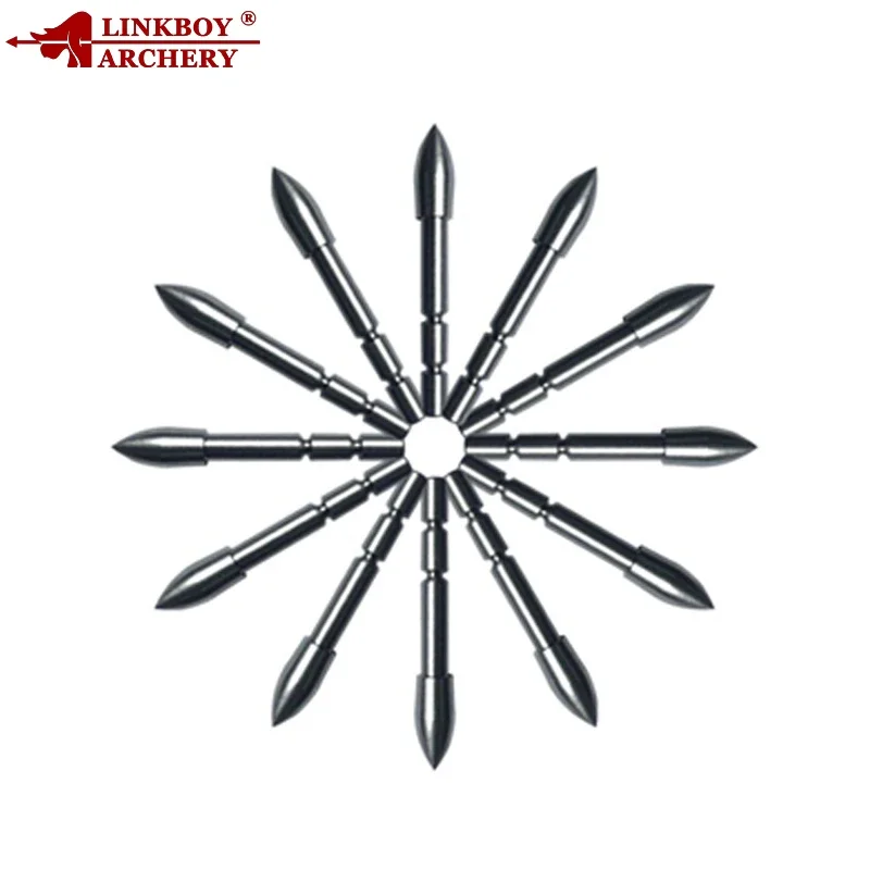 12pcs Linkboy Archery Carbon Arrow ID4.2MM Spine350-1200 30/32inch 1.75inch Plastic Vanes 80gr Tips Longbow Hunting