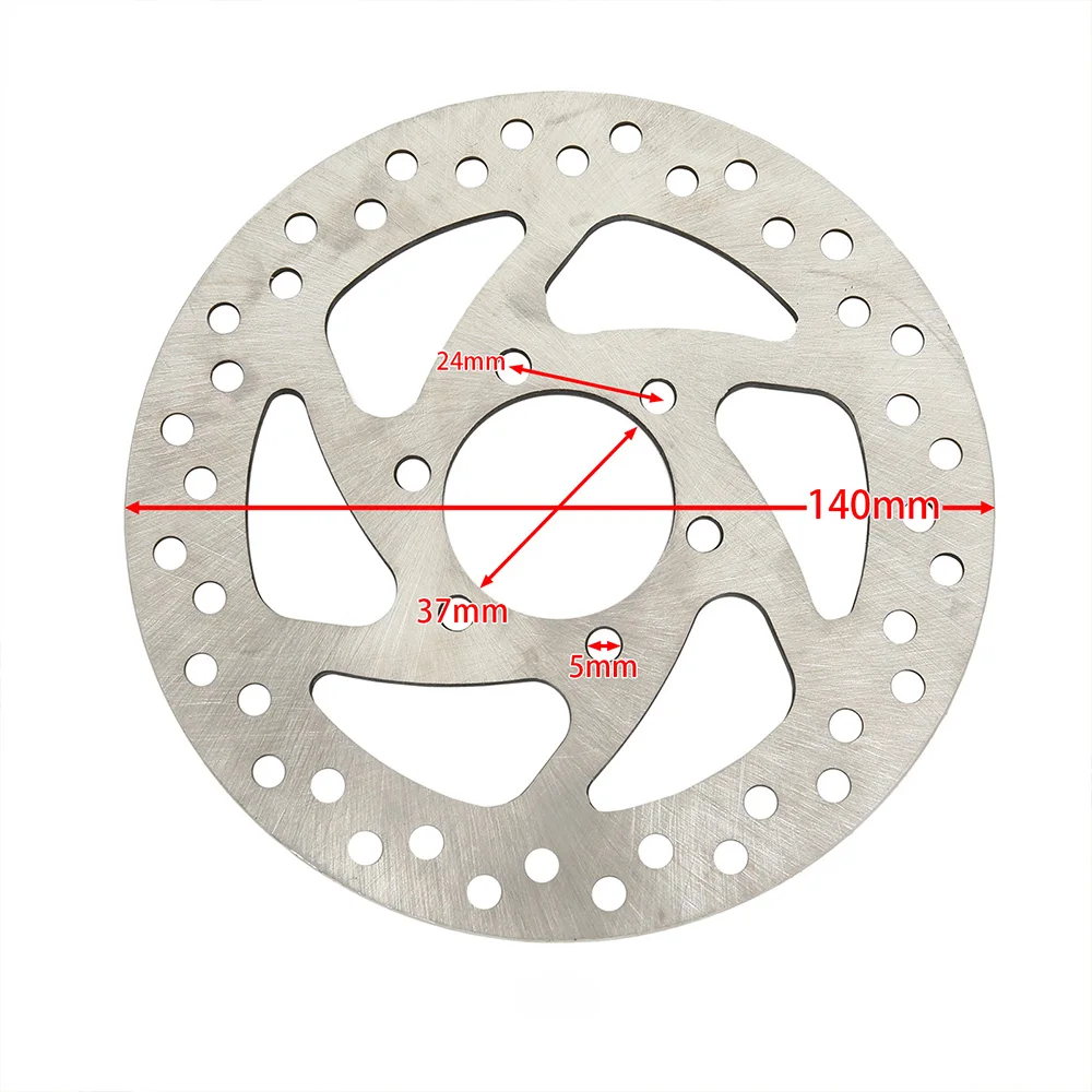Electric Scooter Cycling Disc Brake Rotor 140mm 6 Hole Brake Rotors with Screws Mounting Hole Spacing 48mm