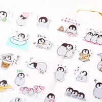 40pcs/pack Cute Handbook Self-made Penguin Stickers Line Cute Korean Decoration Cartoon Diary Material / Waterproof Stickers 3