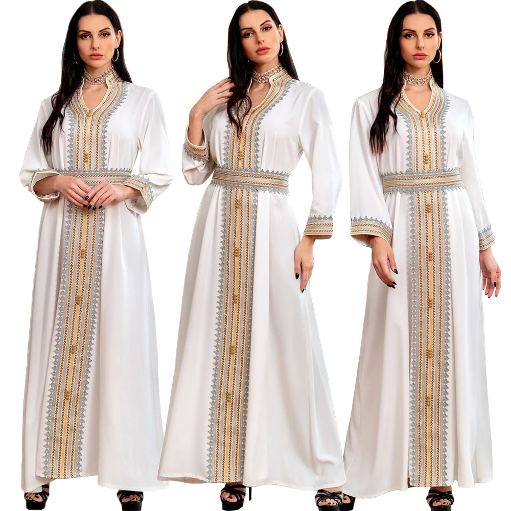 

Muslim Women Two Pieces Abaya Set Vest+Long Dress Party Evening Gown Jalabiya Moroccan Caftan Islamic Arabic Oman Dubai Outfit