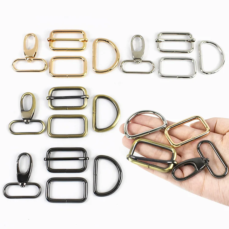 

20Pcs 20-38mm Bag Ring Buckle For Strap Metal Belt O D Rings Clasp Key Chain Dog Collar Hook Loop DIY Leather Craft Accessories