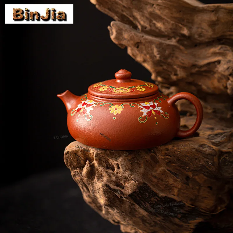 

190ml Purple Sand Lotus Colour Enamels Teapot Retro Tea Infuser Pot Tea Maker Kettle With Filter Teaset Accessories Collection