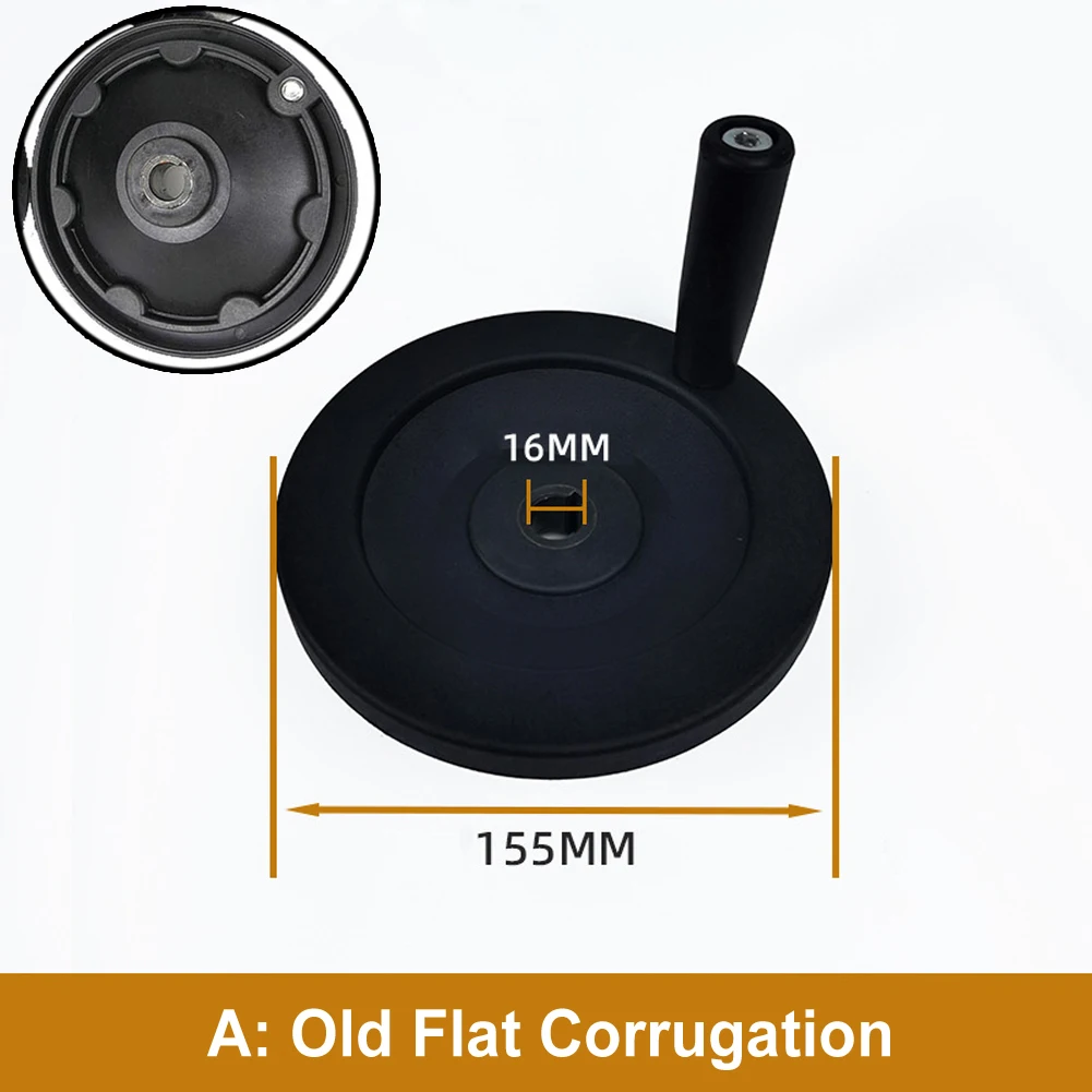 Plastic and Aluminum Alloy Hand Wheel for Machinery 155mm Diameter Revolving Handle Suitable for Professionals