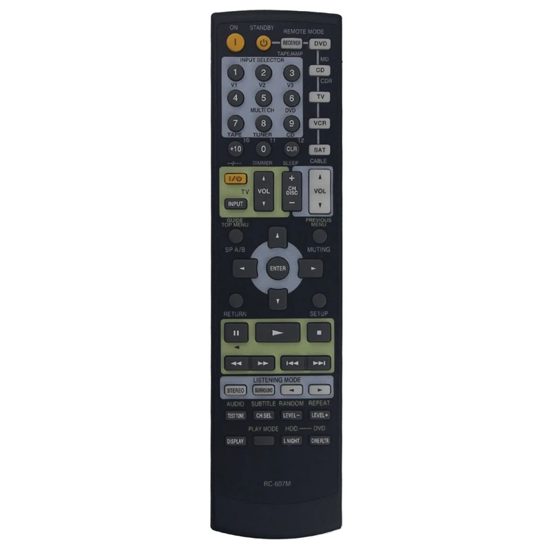 Y47A Remote Control RC-607M Replacement for Onkyo Receiver TX-NR708 TX-SR503 H A1 Black ABS