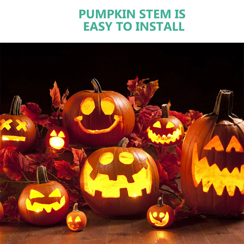 

80pcs Plastic Stems Fake Pumpkin Craft Decor Handles Accessories Halloween Decor Craft Supplies Pumpkin Decorations
