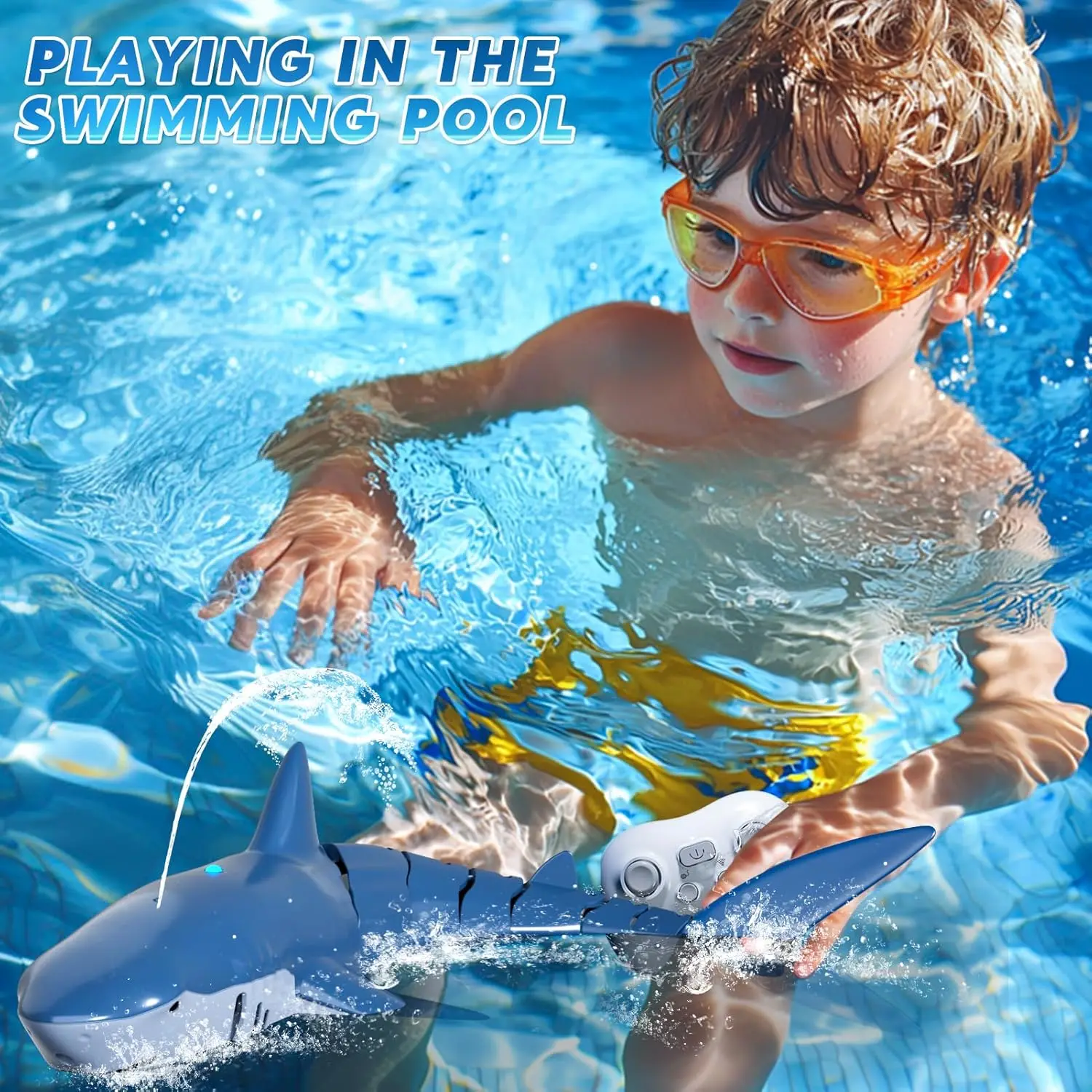 RC Shark Remote Control whale Spray Water Kids robot toy Radio Controlled Boats swimming pool Toys for boys Children Kid