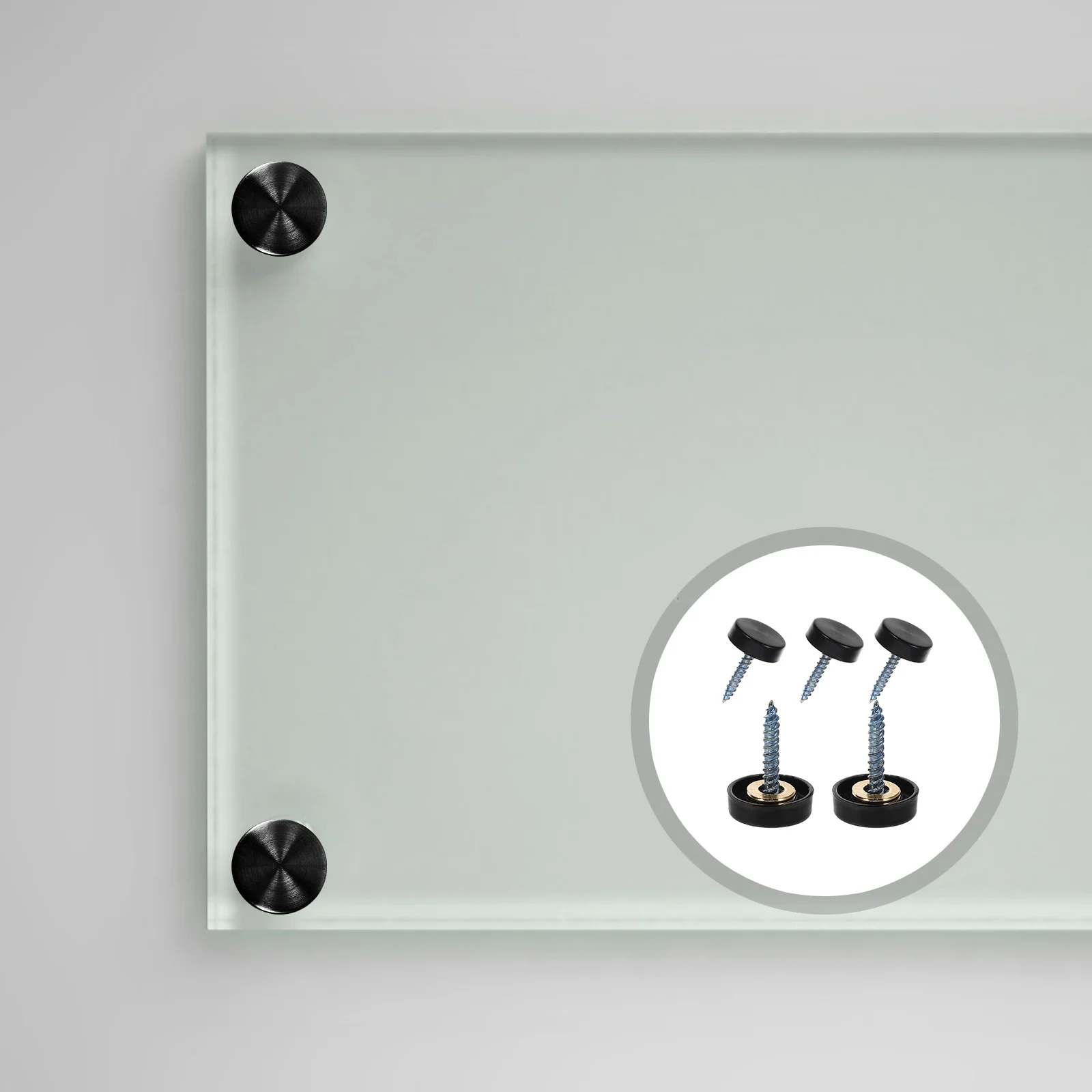 5 مجموعات الزجاج مرآة المسامير الفولاذ المقاوم للصدأ الذاتي التنصت المسمار مسمار مع غطاء لخزانة طاولة شاي الإطار تسجيل تصاعد #1