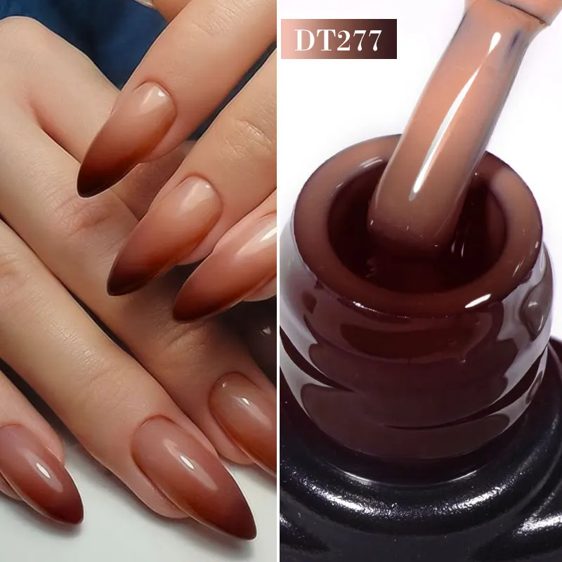MEET ACROSS 7ml Thermal Gel Nail Polish Manicure 3 Layers Temperature Changing UV Gel Semi Permanent Soak Off Varnish Nail Art image 4