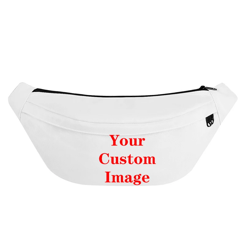 Custom Your Logo/Image Waist Bag DIY Photo Belt Bags For Running Polyester Fanny Packs Unisex Sport Phone Money Banana Bag Pouch