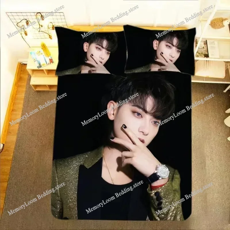 

Art Style Unique Huang Zitao Music Concert Bedding Set Queen/King Size Duvet Cover Comforter Soft Bed Sheet Set Home Decor