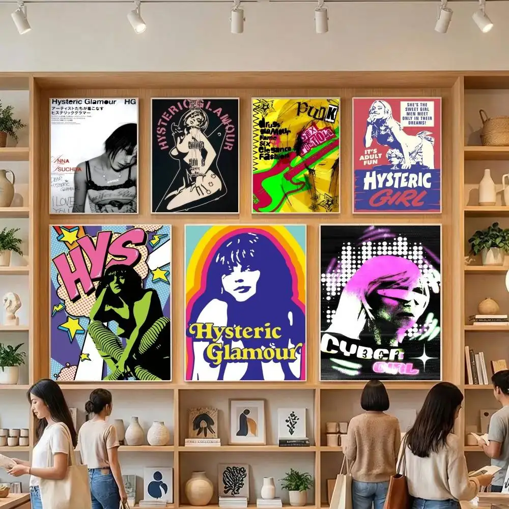 H-HystericS Glamour BRAND  DIY Sticky Poster Whitepaper Prints Posters Artwork Vintage Decorative Painting
