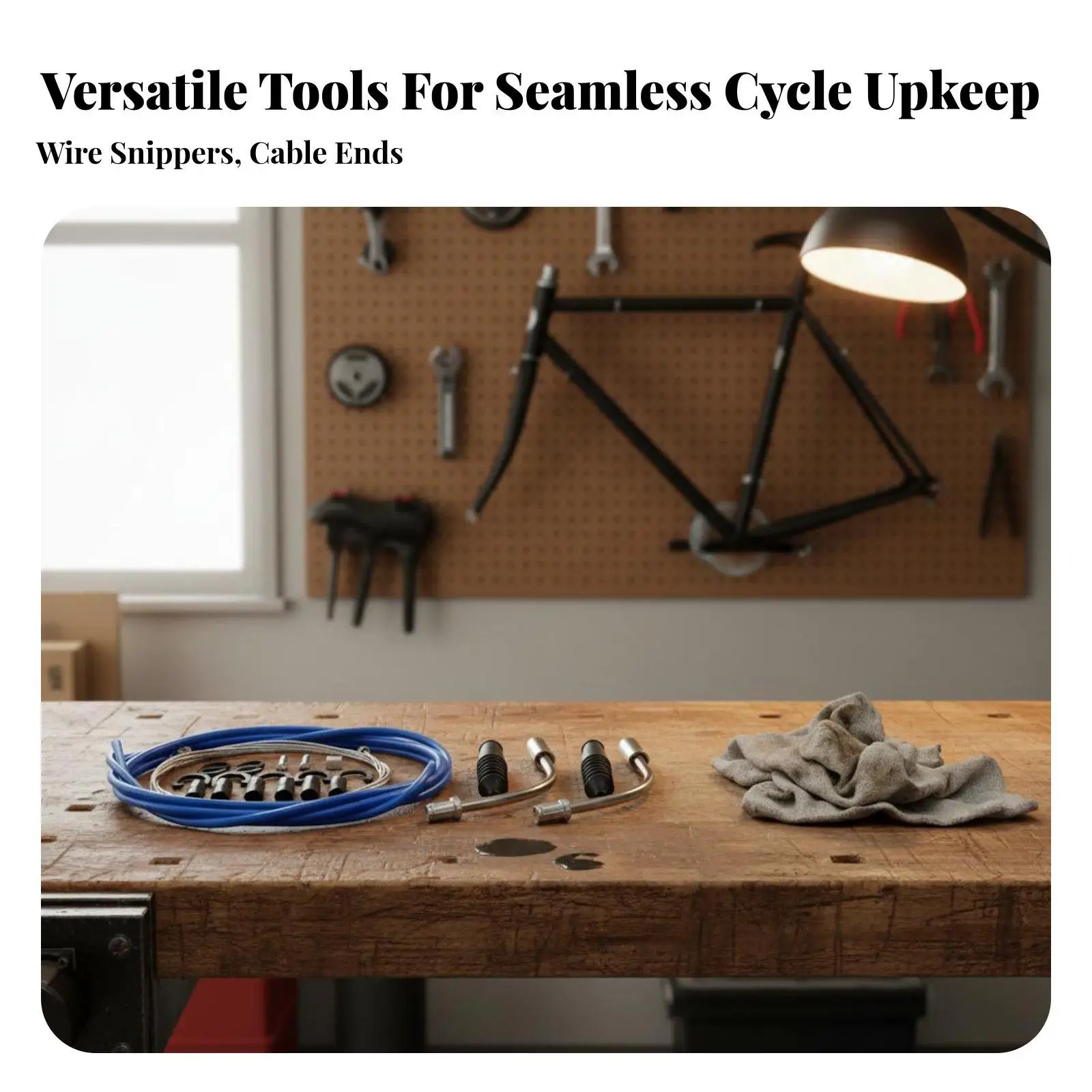 Linear-Pull Brake Cable and Housing Kit High Carbon Steel Core Bike Brake Cable Set Smooth & Responsive Braking for Cyclists,