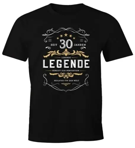 

Herren Geschenk T-Shirt Geburtstag 30-80 Jahre Lebende Legende Moonworks®