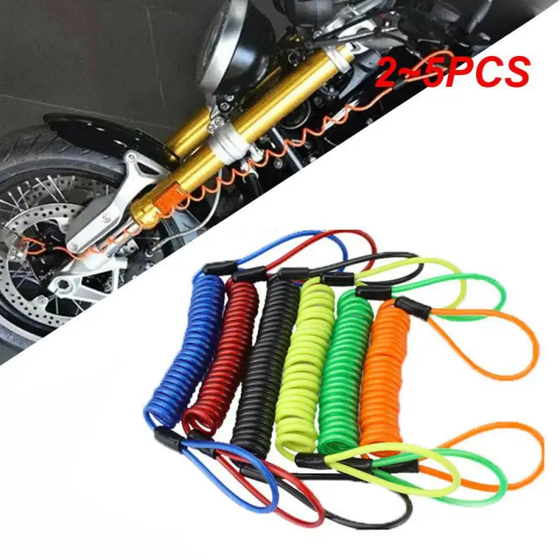 

2~5PCS 120cm Motorcycle Reminder Cable Security Reminder Bike Scooter Scooter Safety Anti-theft Disc Lock Rope Motorcycle Safety