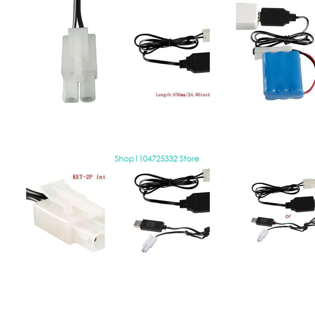 P5EA RC Battery Charger for 8.4V NiMH NiCd Battery Packs 250mA KET-2P Plug Charger Connector for RC Hobbies for Smart Charger