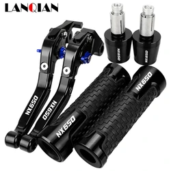 For Honda NX650 J-X DOMINATOR 1989-1999 Motorcycle Accessories Handgrips Extendable Brake Clutch Levers Handlebar Grips Ends