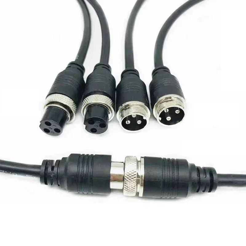 Waterproof  2 3 4 5 6 7 8 9 10 12 Pin GX20 Extension Line IP67 Copper GX20Connector Cable M20 Male to Female Aviation Plug Wire