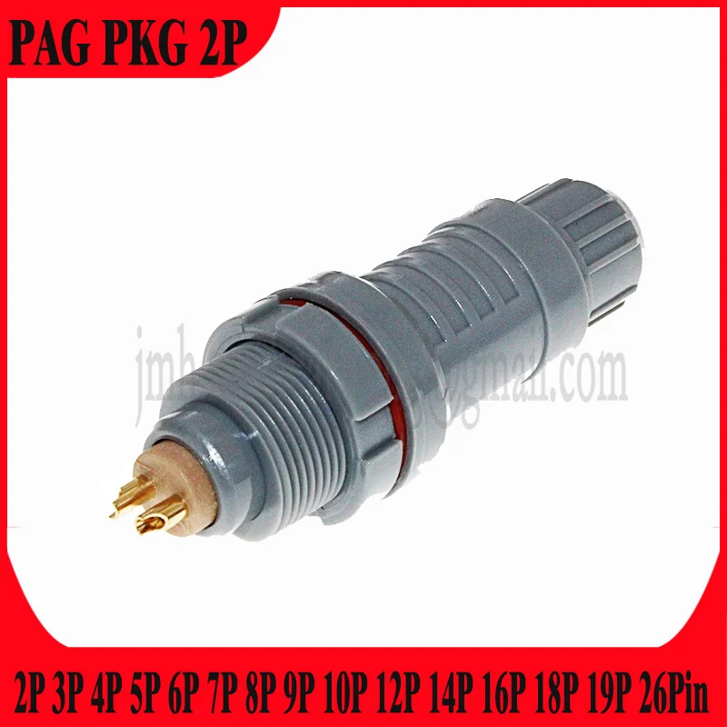 

PAG PKG M17 2P 2 3 4 5 6 7 8 10 12 14 16 18 19 26Pins Medical Plastic Push-pull Self-locking Connector 3 Key Positioning Pins