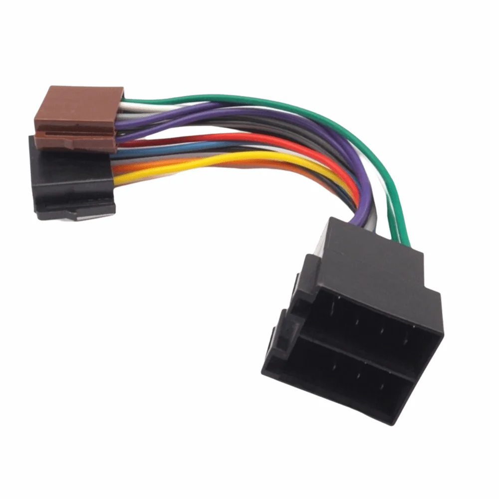 Copper Wire Car Stereo Radio Cable Adapter Lightweight Plug Play ISO Cable Adapter Stable Transmission Wire Harness Copper Wire