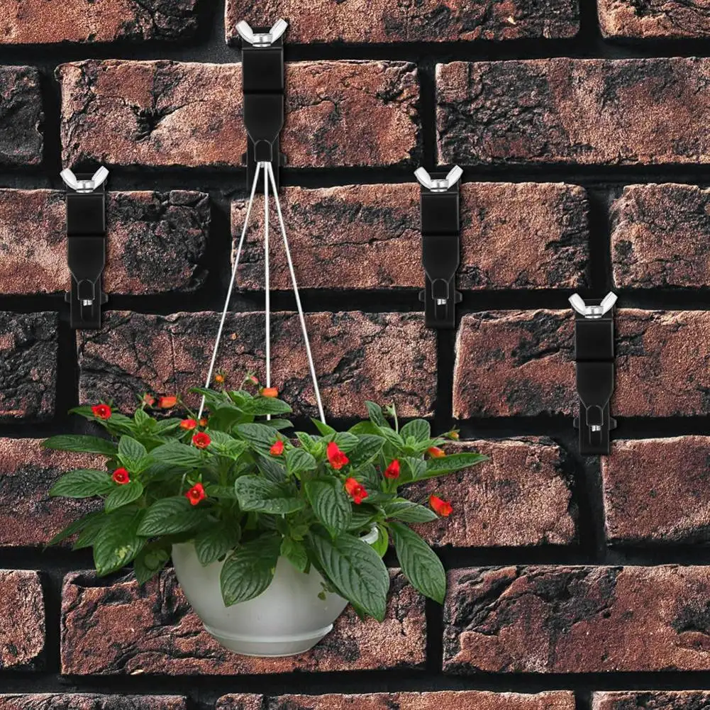 A27F-Mount On Brick Without Drilling, 8PCS Adjustable Brick Hangers No Drill Outdoor, Wall Hanging Hooks Brick Hanger