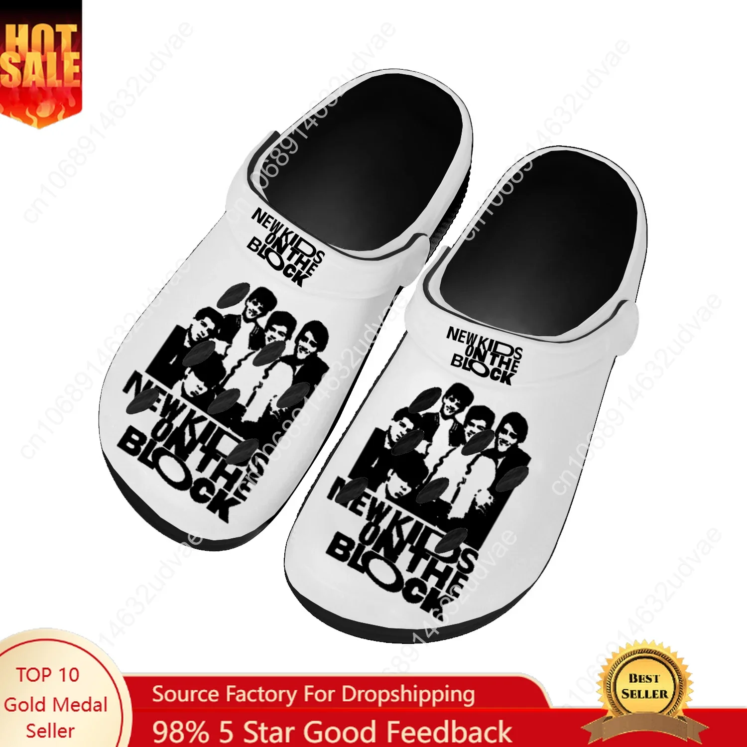 

New Kids On The Block Water Shoes Mens Womens Comfortable Home Garden Clogs Customizd Sandals Beach Breathable Hole Slippers