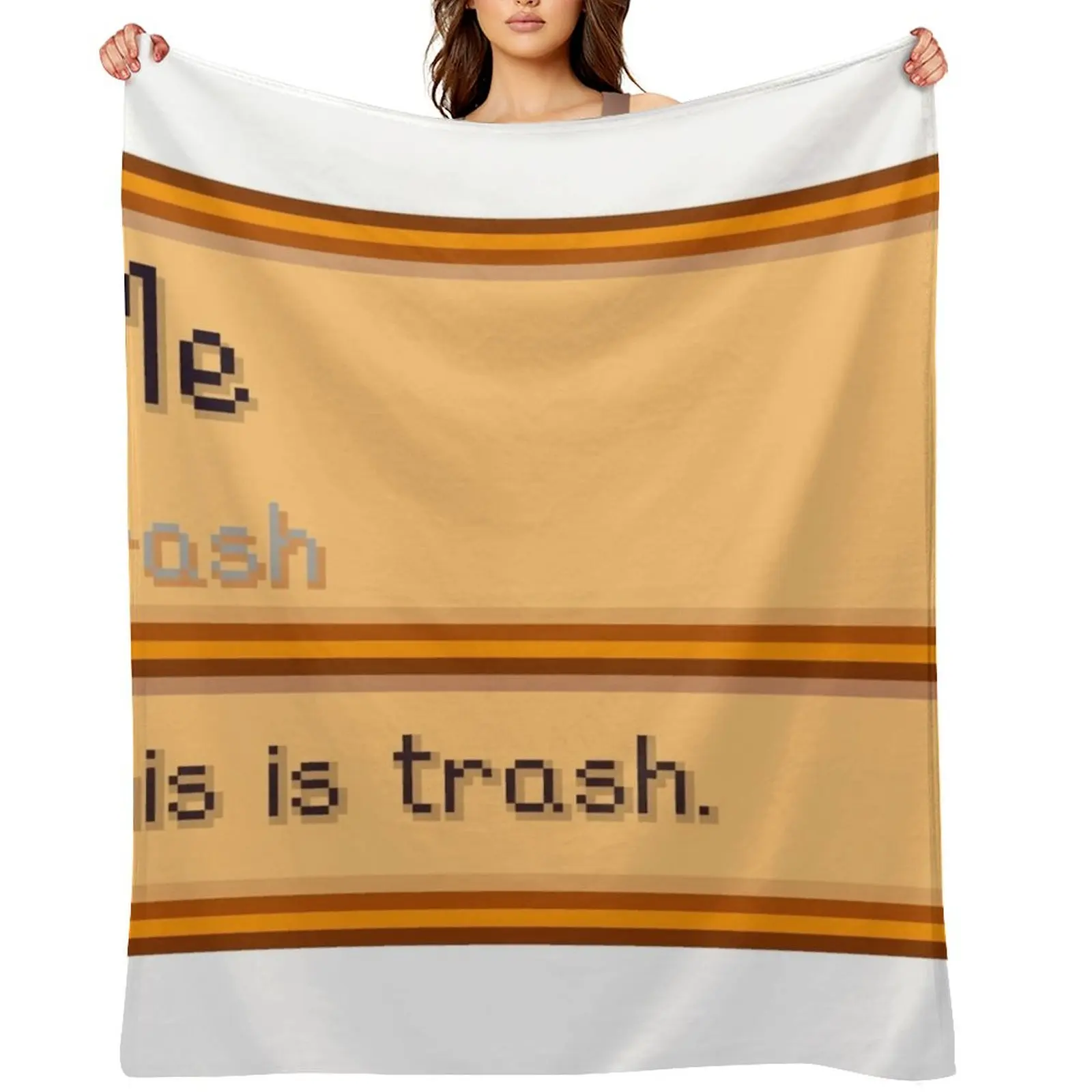 

Stardew Valley Trash item but its you! D: Throw Blanket Cute Plaid decorative Extra Large Throw Picnic Blankets