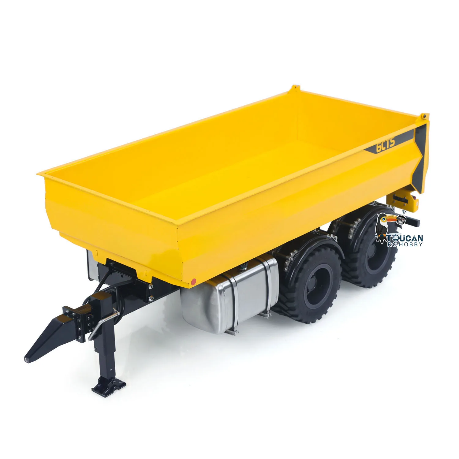 

1/14 2 Axels Metal RC Hydraulic Dump Trailer Truck W/ Support Leg for Toy LR914 PRO Radio Control Wheeled Excavator Digger Model