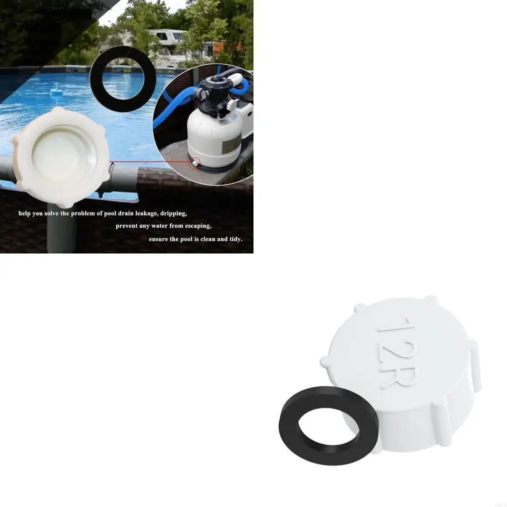 M6CB Sand Filter Component Pool Filter Drain Lid Filter Caps Drain Cover Easy Install Filter Accessories Plastic Texture