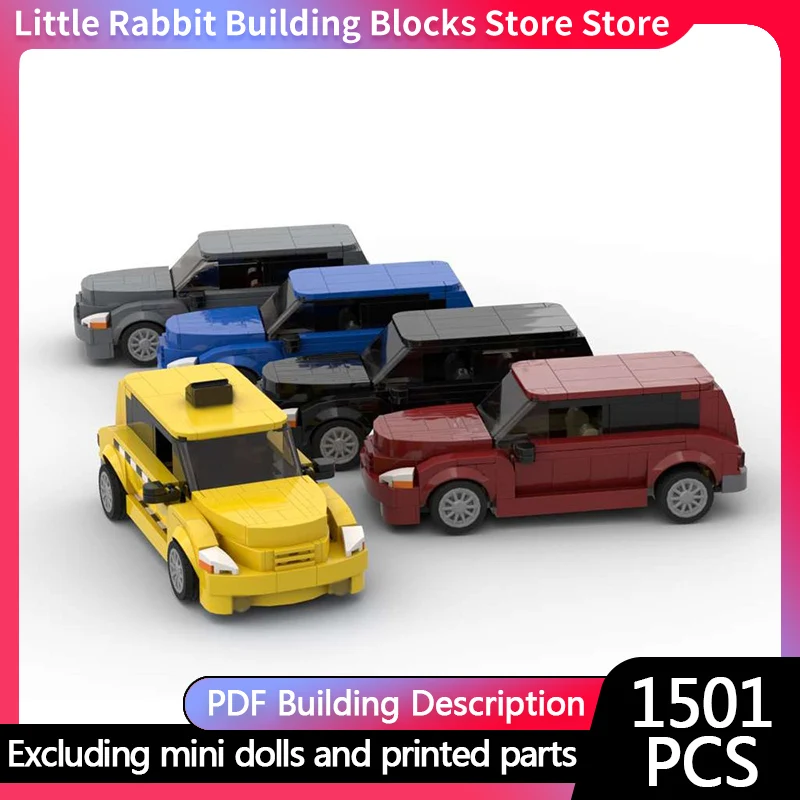Speed Racing Car Model MOC Building Bricks Compact Car Vehicle Pack Modular Technology Children Holiday Gifts Assemble Toys Suit
