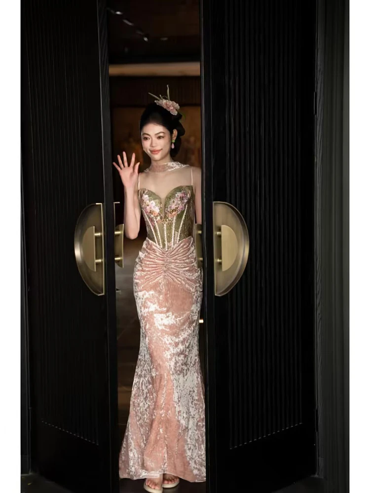 

Новое свадебное платье в китайском стиле для женщин, 2026 год, роскошное, для помолвки и свадьбы, весенний сезон, на заказ, для церемоний