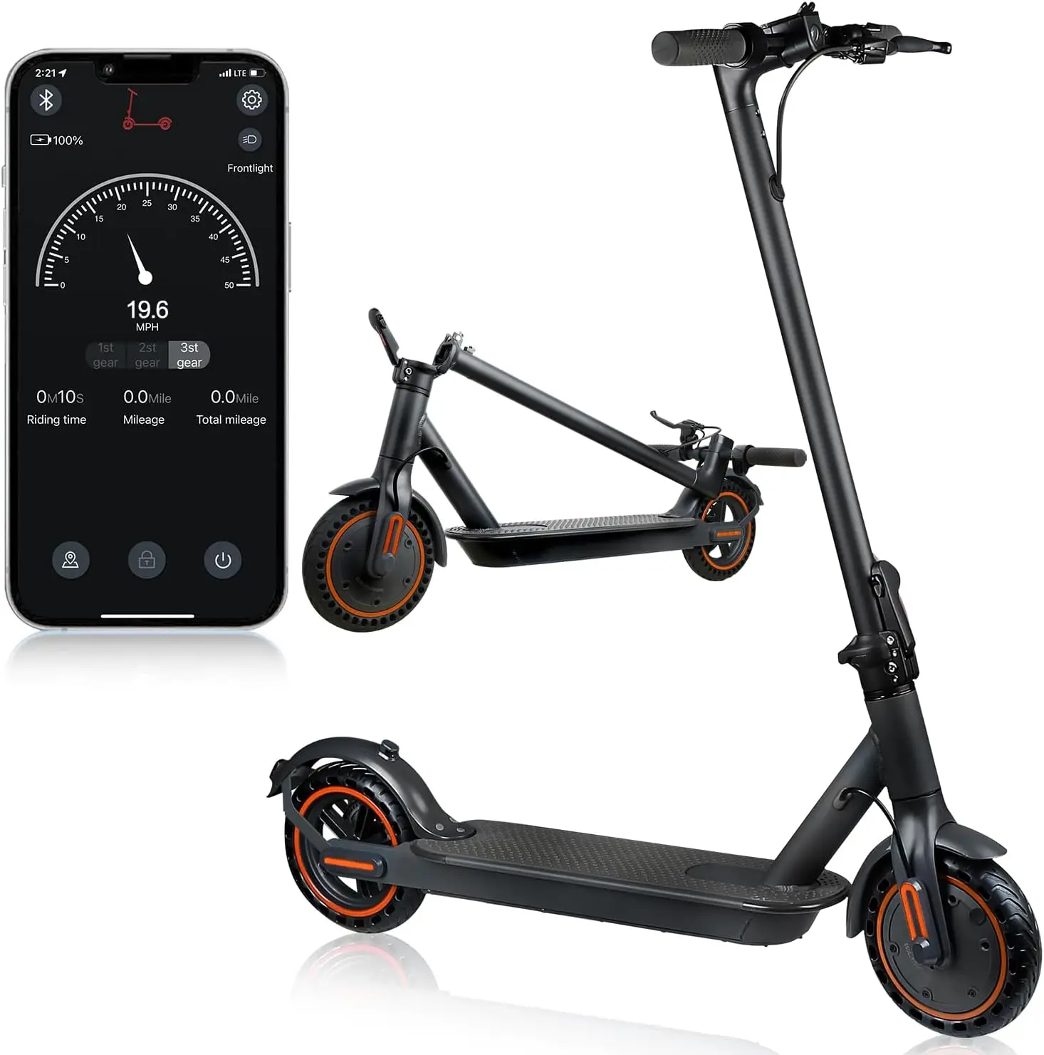 350W Motor,19 Miles Long Range Scooter Electric for Adults, 8.5