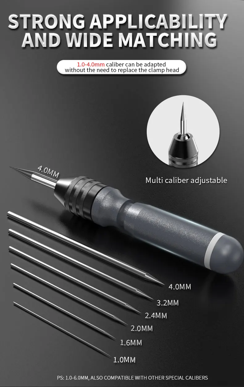 Tungsten Needle Holder Tungsten Electrode Sharpener Argon Arc Welding Tungsten Needle Grinding Clamp Max Diameter 4MM