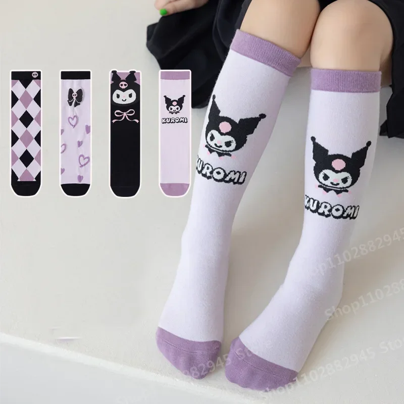 Kuromis-Calcetines de algodón con dibujos animados para niños, gorro largo, calcetín de pantorrilla, regalo de cumpleaños y Navidad