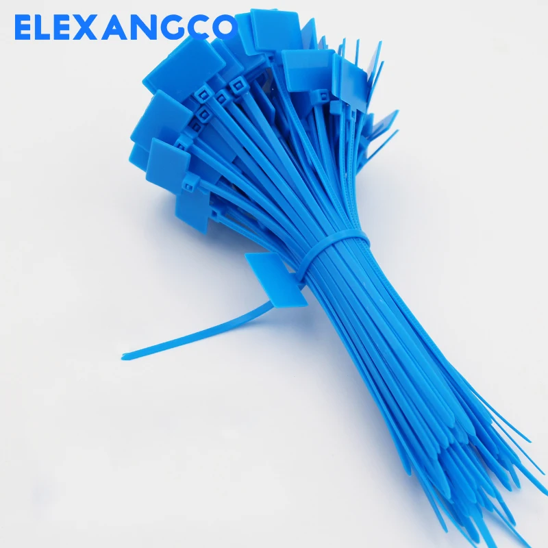 4*150mm Beschriftbare Nylon-Kabelbinder mit Etiketten, Gemischte Farben 100 Stück/Beutel Selbstsichernde Kabelmarkierer für Kabelmanagement – Detail 10