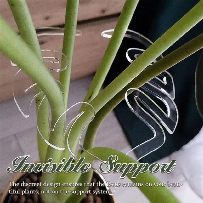 ABJJ Turtle Shell Bamboe Klem Set, Plant Stem Plastic Ondersteuning, Bloemvormige Groene Plant Blad Houder, Schildpad Shell Bamboe