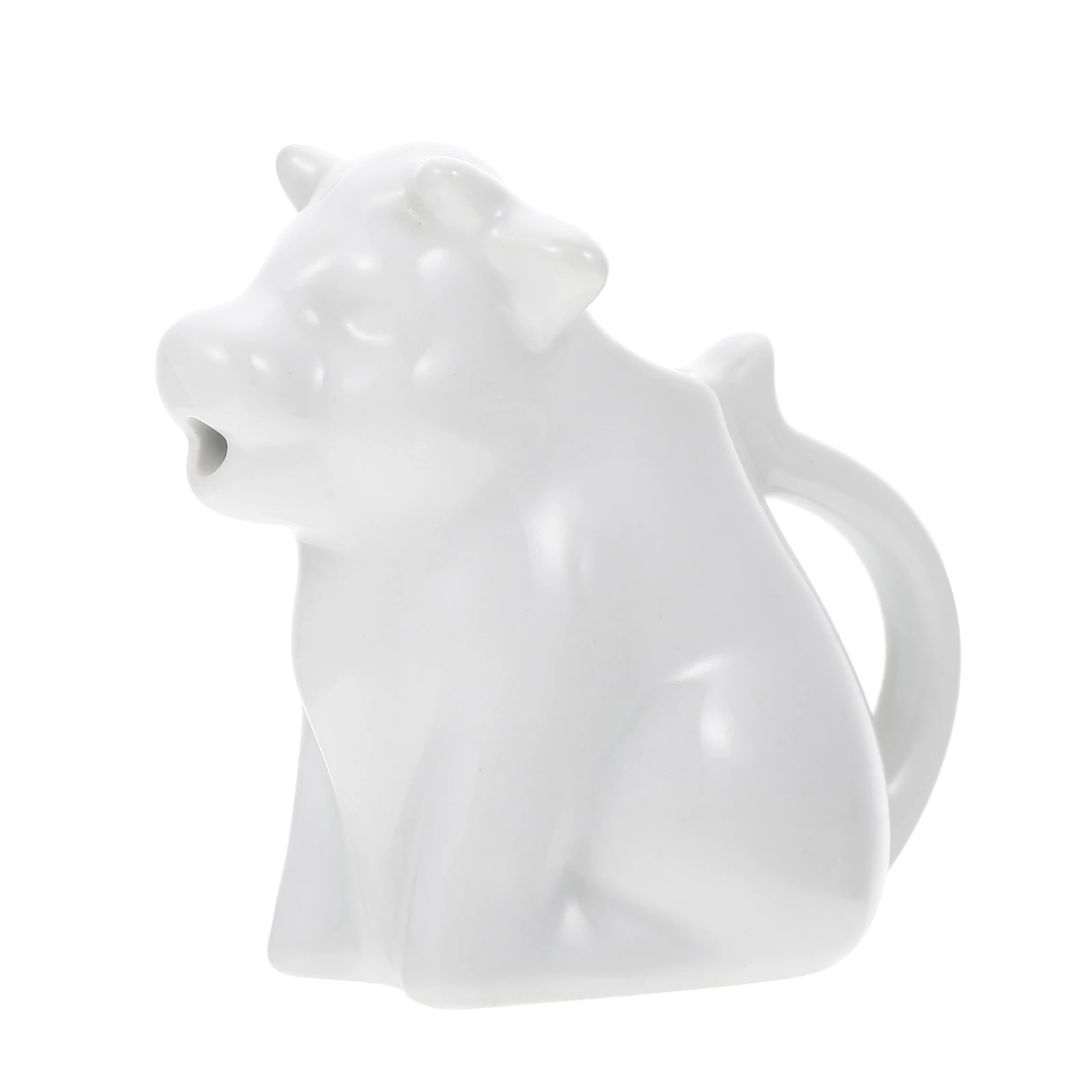 

Shaped Small Milk Jug Flower Cup Frothing Pitcher Mini White Ceramics Funny Coffee Mug