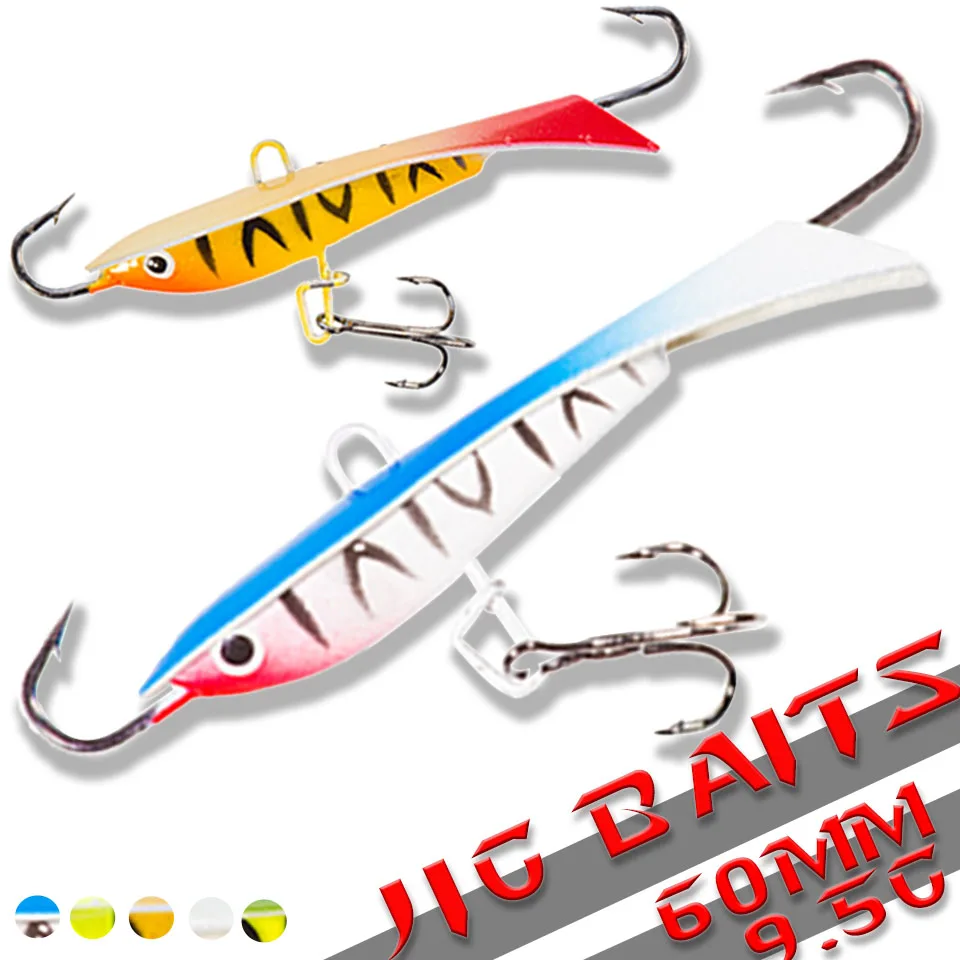 1PCS 6cm 9.5g Ice winter new ice fishing gear 2018 Winter Fishing Baits Lead Jigging Bait Hard Lure Balancer for Hook