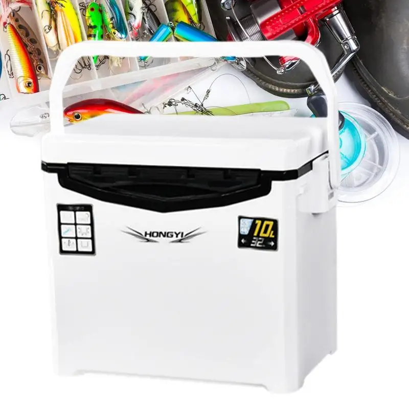 Fishing Tackle Box Fish Cooler Portable High Capacity Ice Coolers Fishing Lure Hook Storage Boxes Container Case Fish Accessory