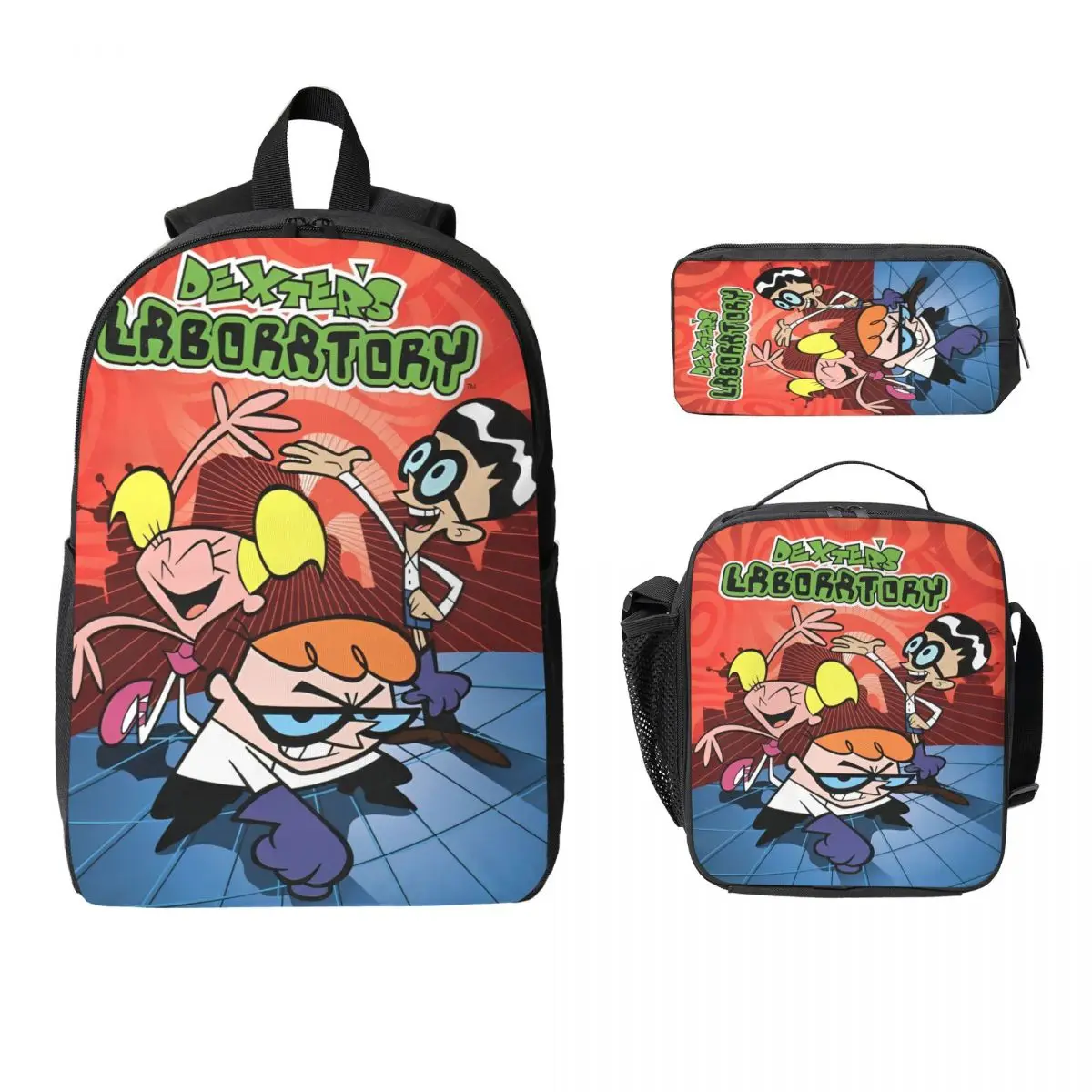 

3Pcs Billy And Mandy School bags Set for Kids Pencil Boxes Backpack Sets with Lunch Box For Primary School Students Daypack