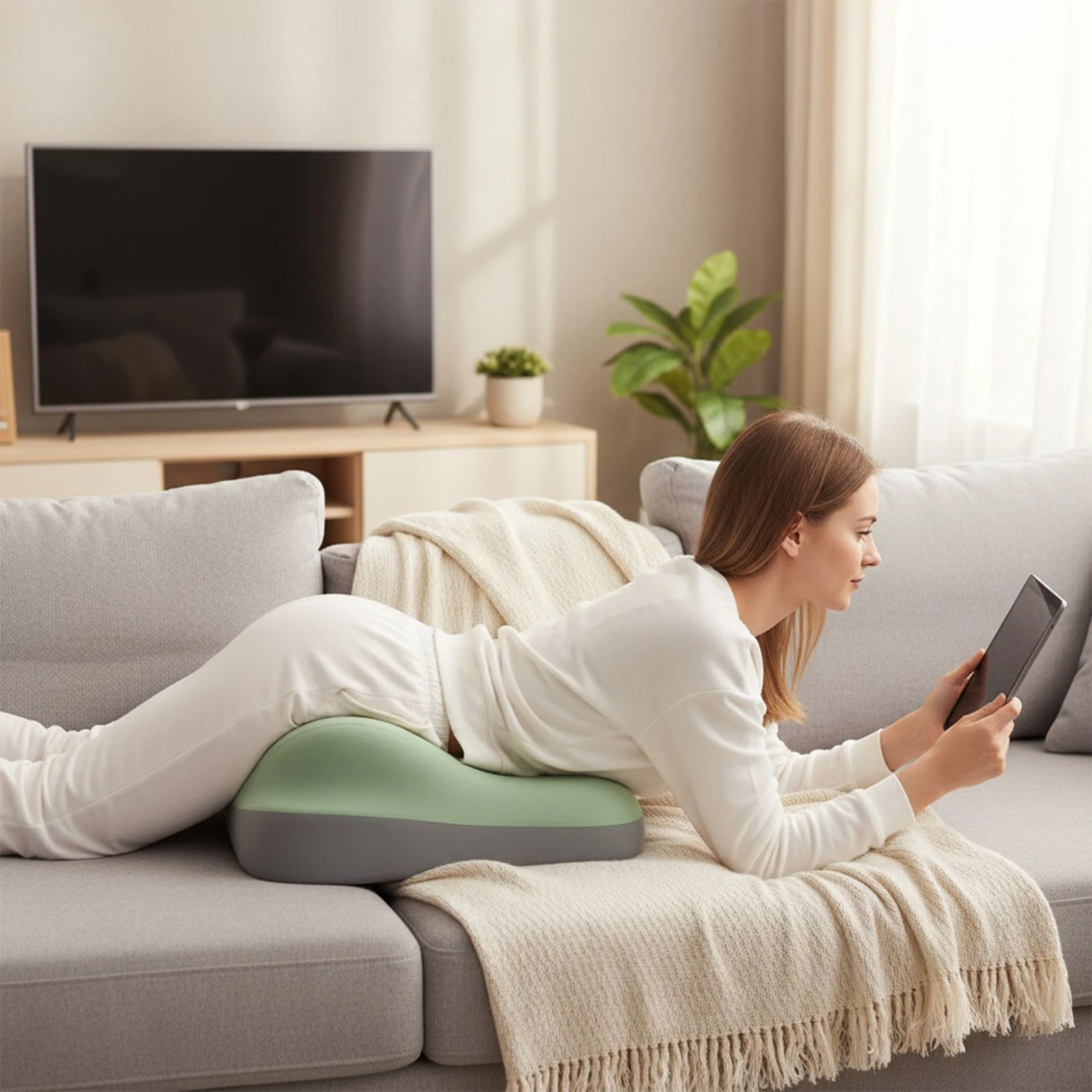 

Multifunctional Slope Pillow Comfortable Pregnanly Pillow for Couples (Green)