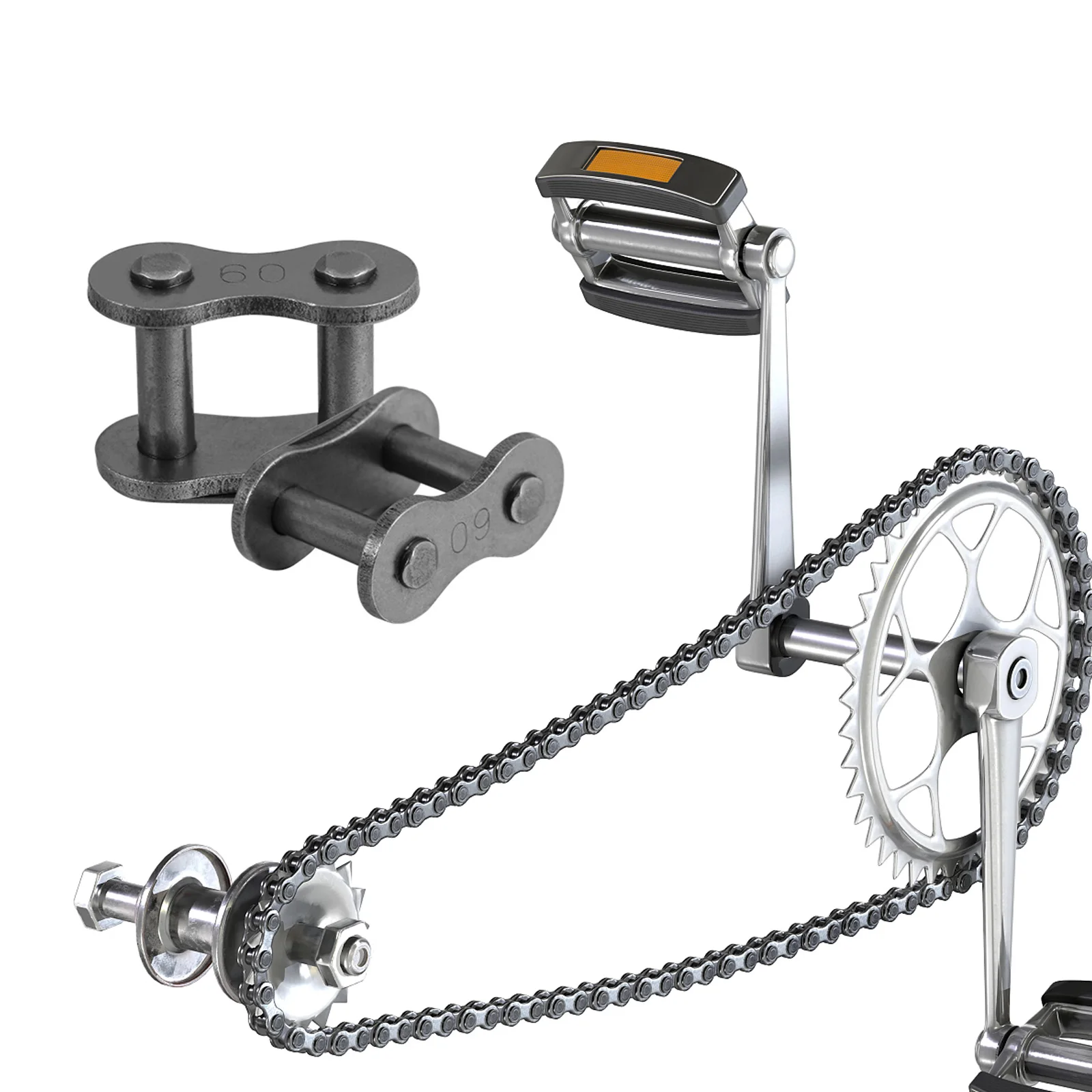 

10pcs Drive Joint Connector Mountain Bike Alloy Steel Roller Buckle Transmission Link Quick Release Steel Buckle Chain