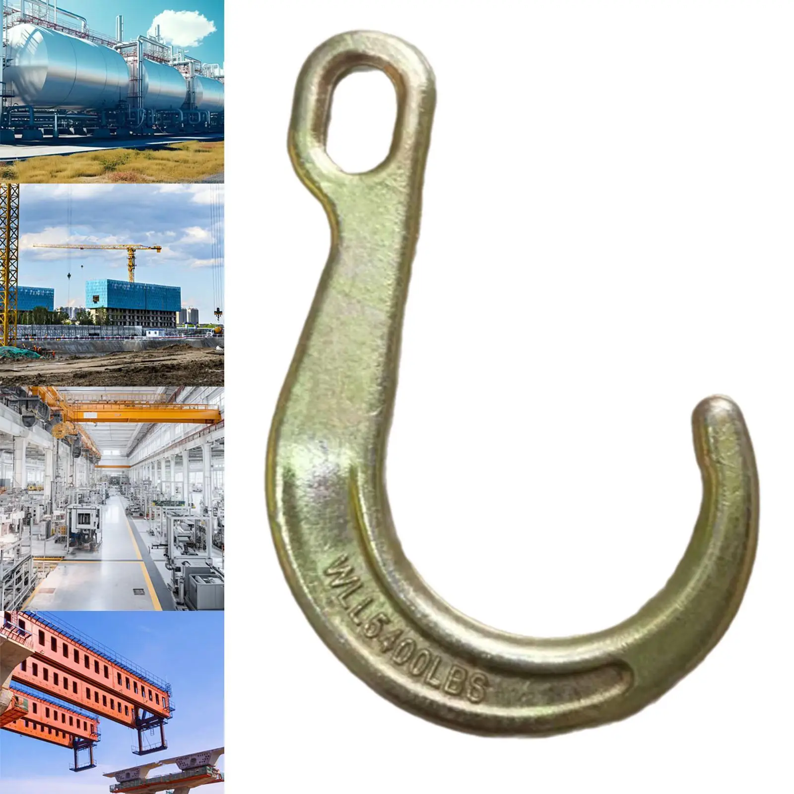 J Hook Alloy Steel Automotive Accessories Replace Tow Hook for Casting Machinery Winching Garage Trucks Automobile Manufacturing