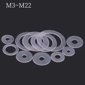 Flat Washer Junta Redonda, PE Transparente Shim, Anel Isolante, Liso, Claro, Nylon 6 principais vendas chinelos sublimação - №4