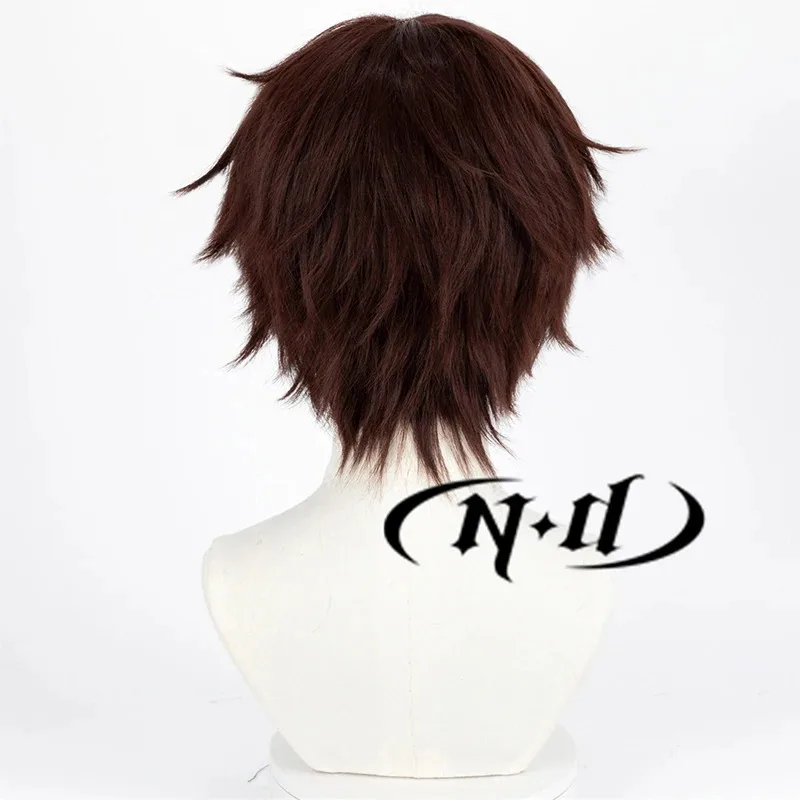 

CyND Morisawa Chiaki Косплей Парики Игровой ансамбль Звезды Косплей Короткие каштановые волосы Парики для Хэллоуина Термостойкие синтетические