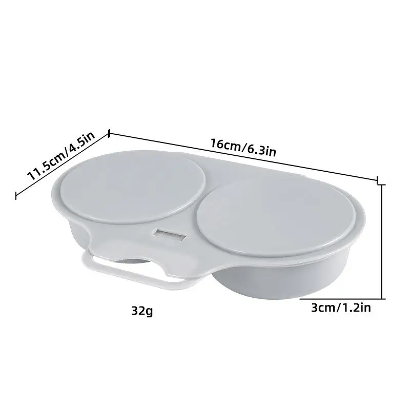 Microwave Egg Cooker 2 Cavity Egg Poacher Plastic Egg Making Mold For Home Breakfast Cooking Easy Clean Heat Resistant