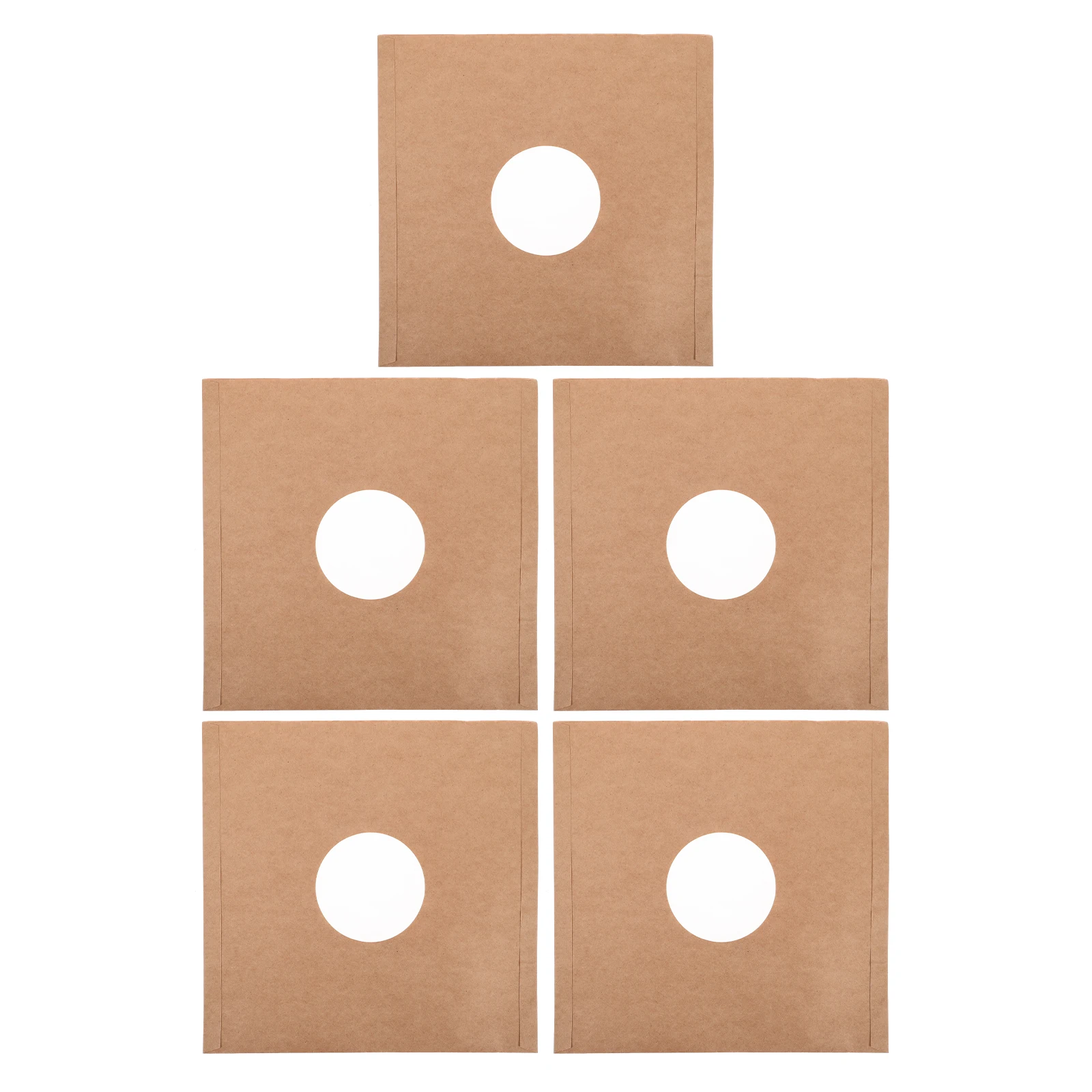 

5pcs 12 Inch Vinyl Record Bags Kraft Paper Inner Sleeves Blank Album Jacket Covers Storage SolutionReusable