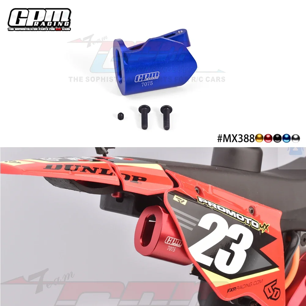 GPM LOSI 1/4 Promoto-MX Motorcycle Retrofit Upgrade op Accessories Metal Exhaust Pipe MX388