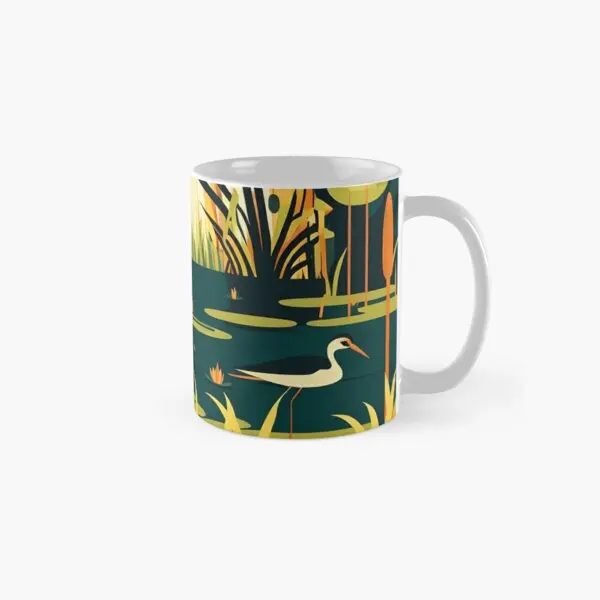 Swamp Symphony Classic  Mug Gifts Photo Design Handle Round Coffee Simple Drinkware Printed Picture Image Tea Cup