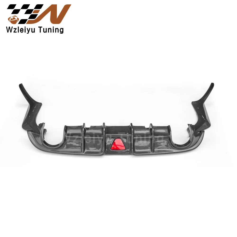 New Style Carbon Fiber Rear Bumper Diffuser Canards Fit For Infiniti Q60 17-22 High Quality Fitment