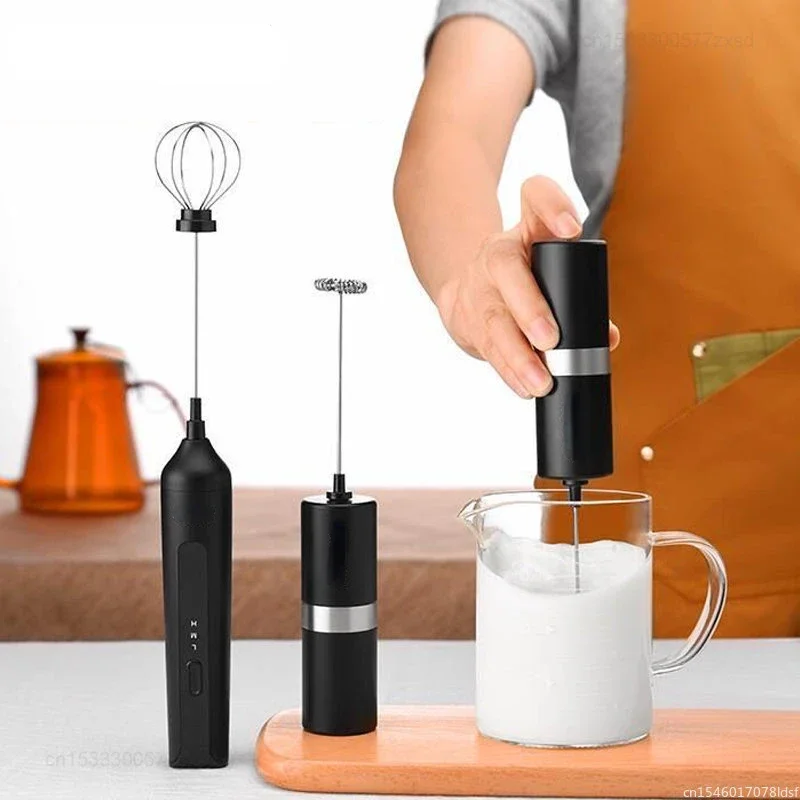 Electric Milk Frother Coffee Milk Frothers Mixer Egg Beater 3 Gear Control Mini Portable Blender Kitchen Appliances